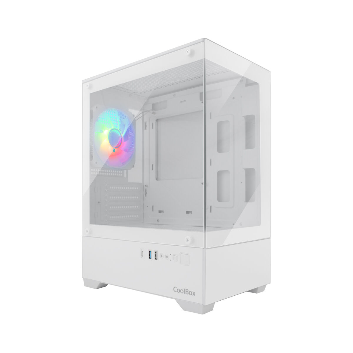 Afbeeldingen van ATX Semi-tower Box CoolBox COO-CHA-GM200W-0 White Green
