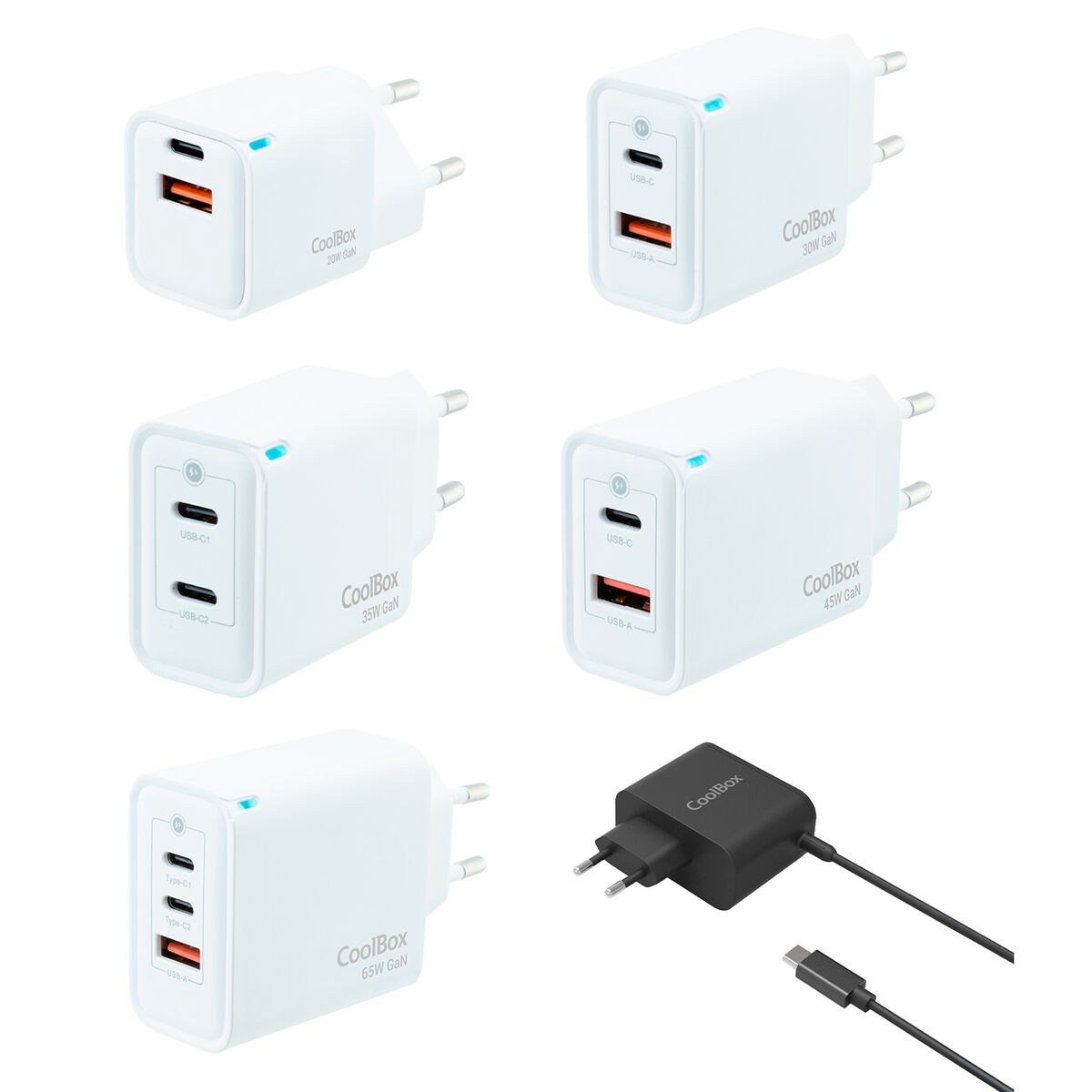 Picture of Wall Charger CoolBox COO-PACK-GAN