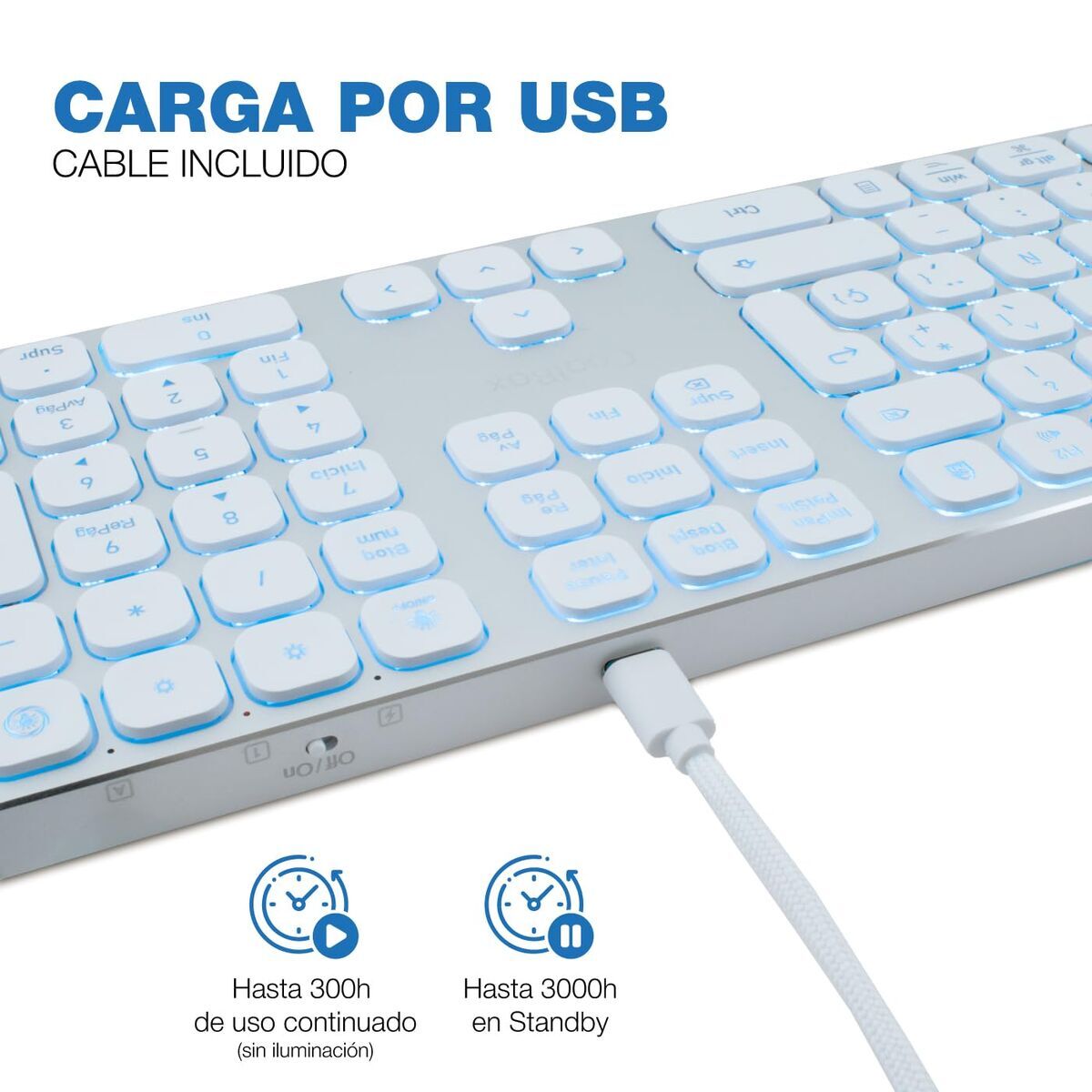 Image de Keyboard and Mouse CoolBox COO-TEW02-BKW White