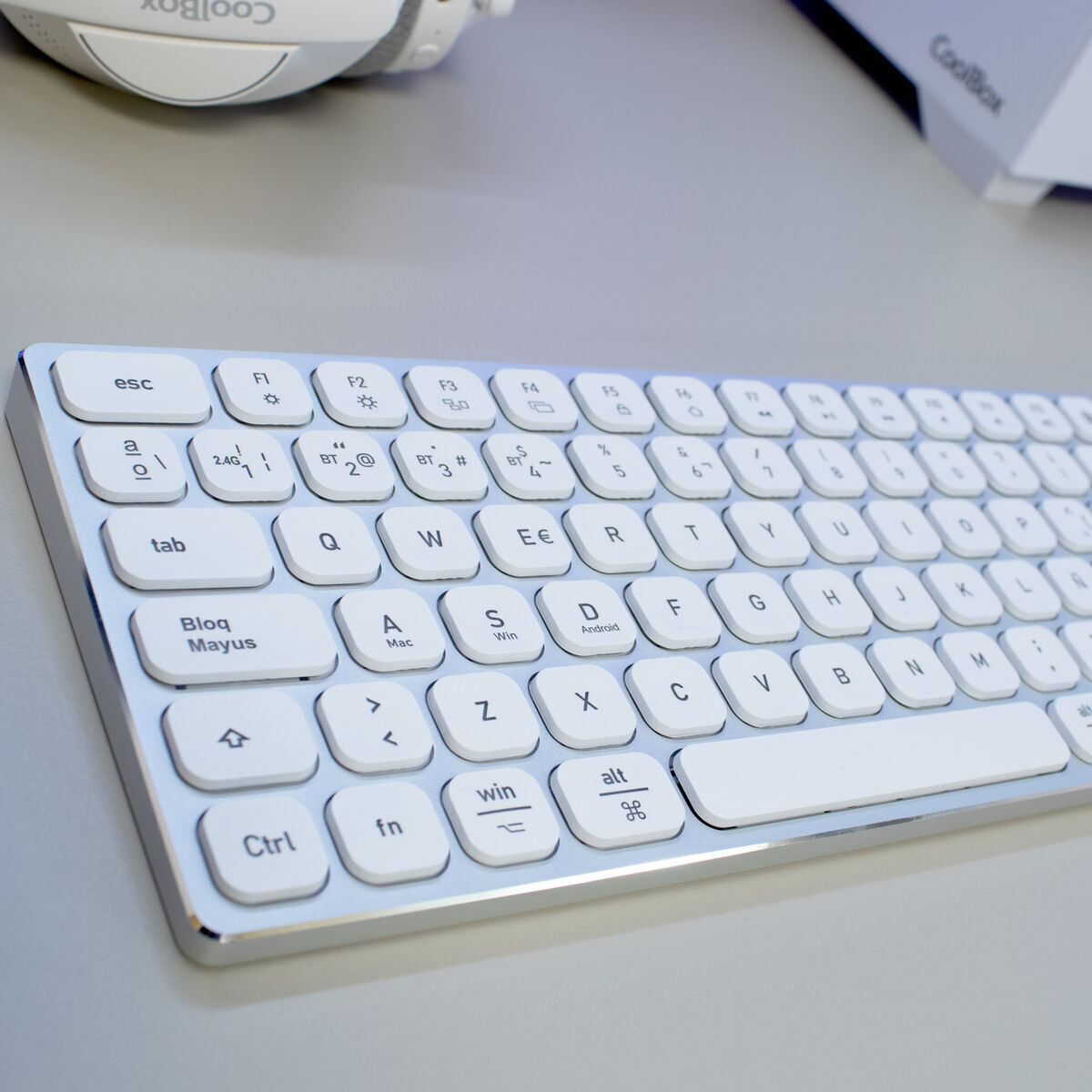 Image de Keyboard and Mouse CoolBox COO-TEW02-BKW White
