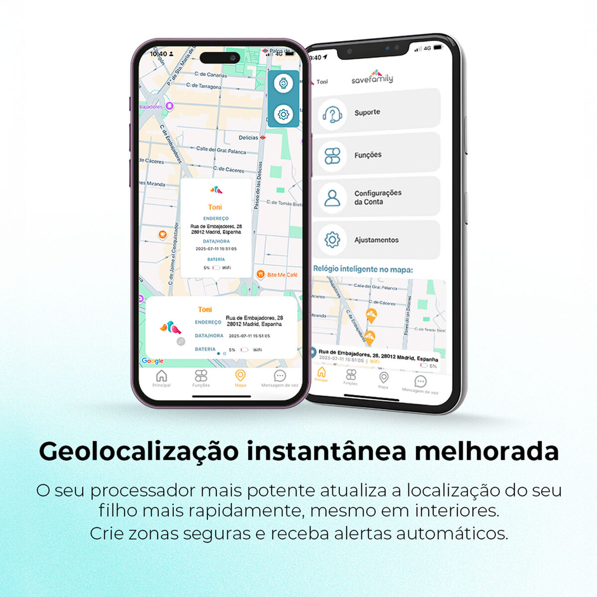 Bild von Smartwatch Save Family SW+2 B/SBB 1,44” White Black