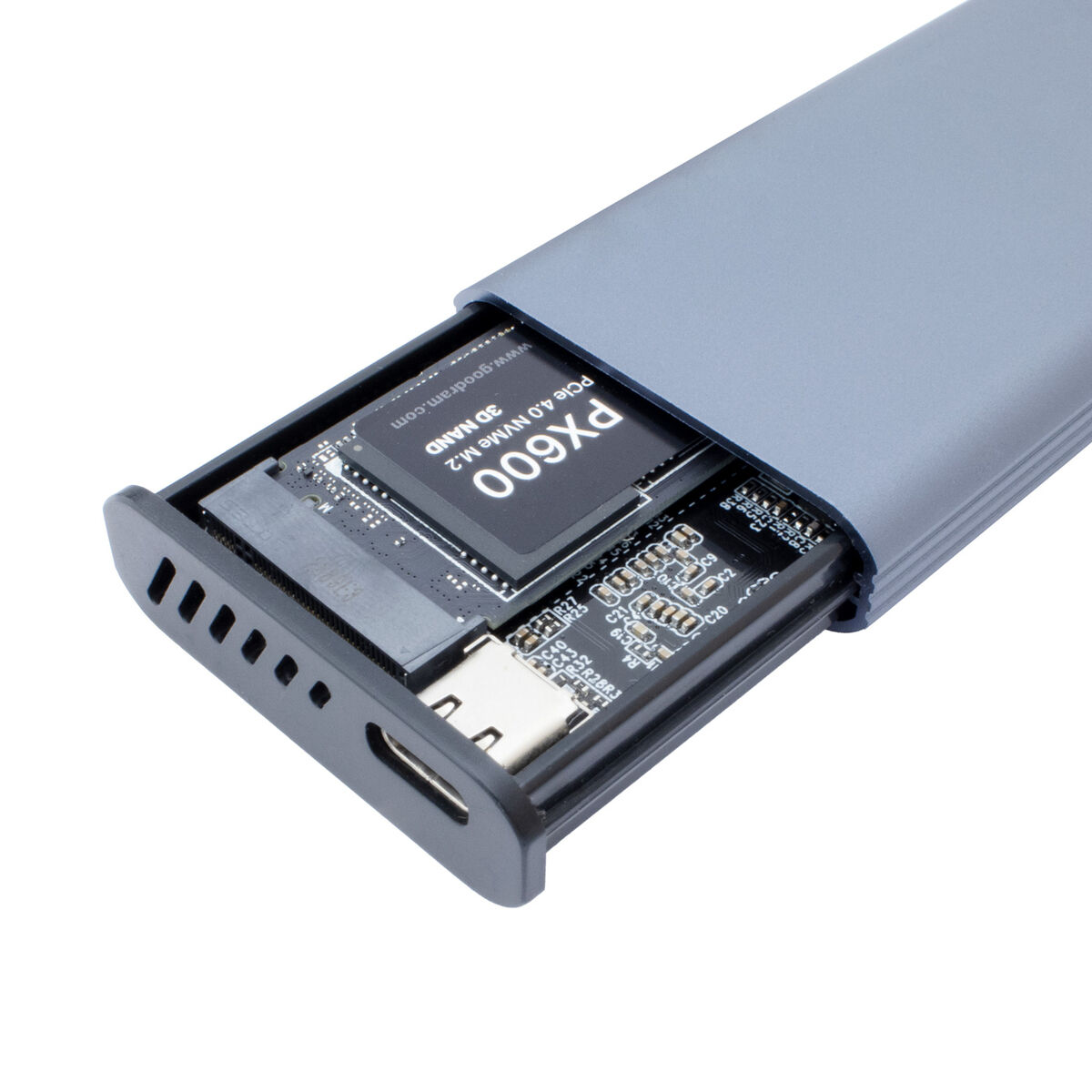 Picture of Hard drive case CoolBox COO-MCM-M2F Grey Silver 2,5"