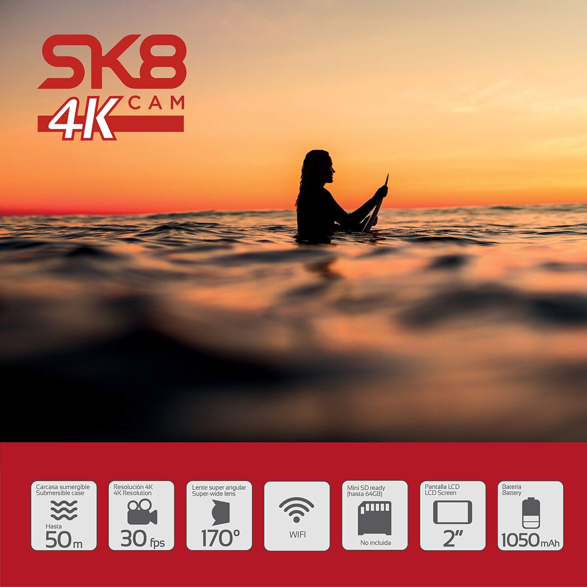 Bild von Sports Camera SK8 CAMAV002 Black