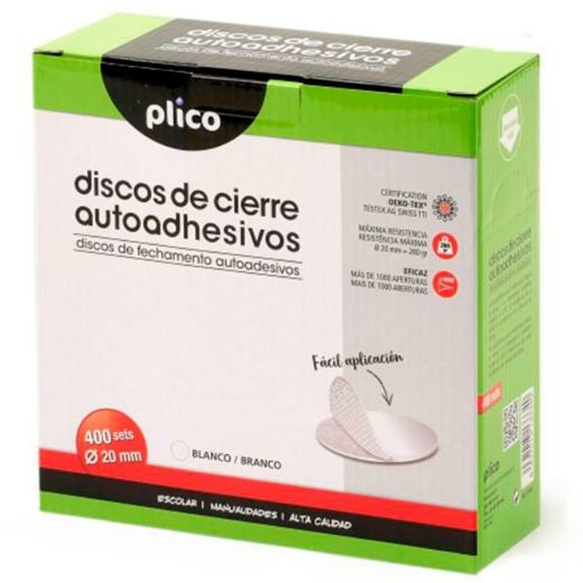 Adhésifs PLICO 400 Pièces Blanc