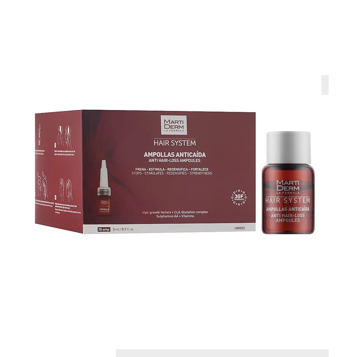 Αμπούλες για την Τριχόπτωση Martiderm HAIR SYSTEM 3 ml
