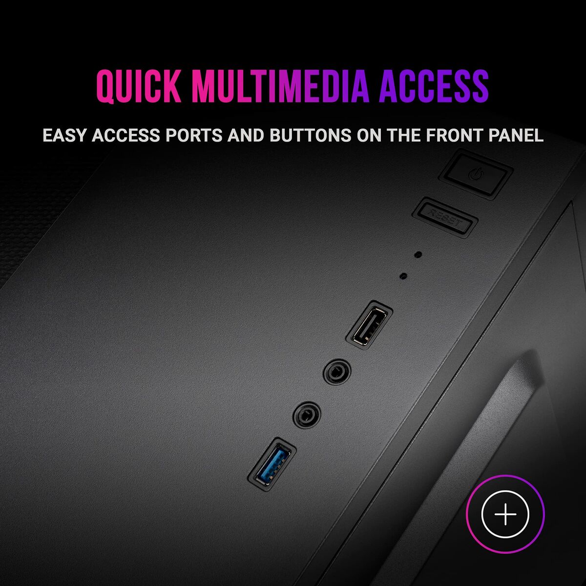 Picture of ATX Semi-tower Box Mars Gaming MC100 Black