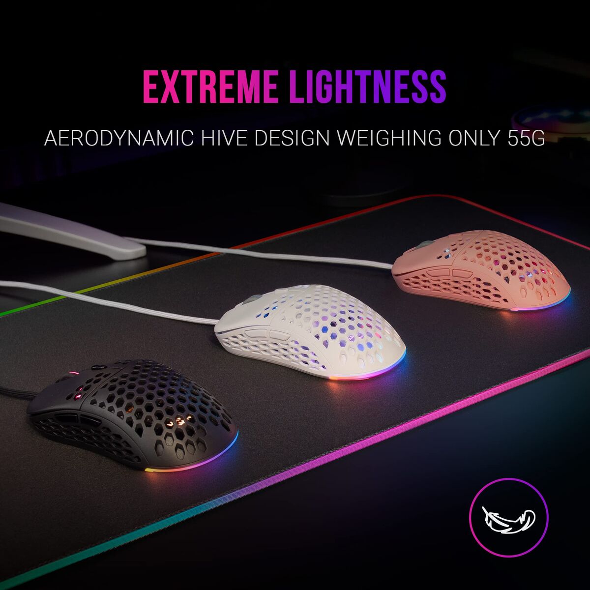 Bild von Gaming Mouse Mars Gaming MM55 Black