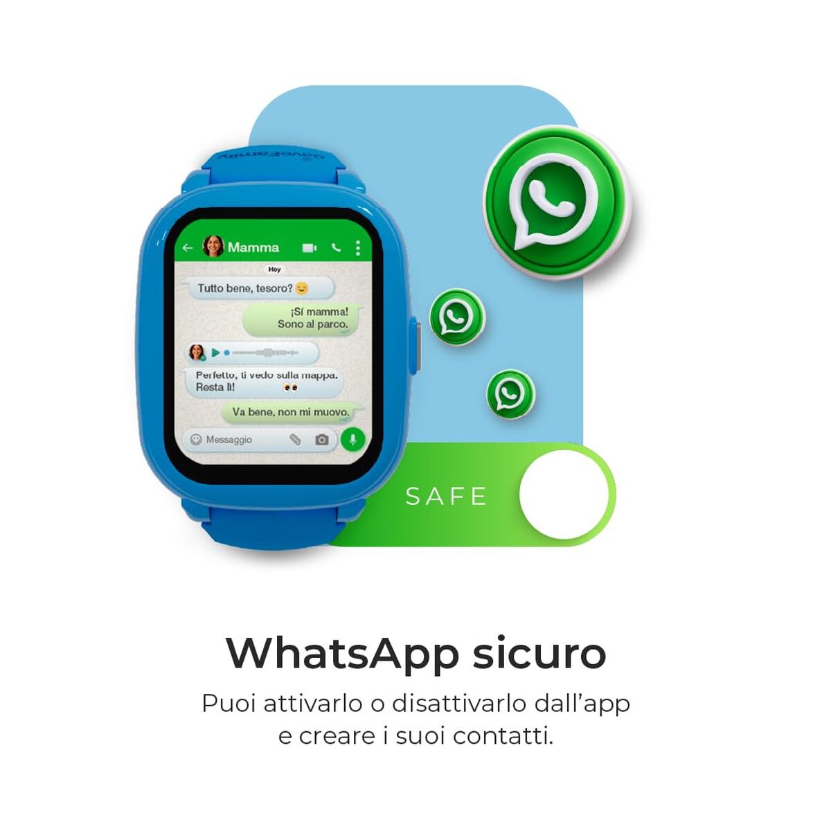 Bild von Smartwatch SaveFamily Blue 40 mm Black