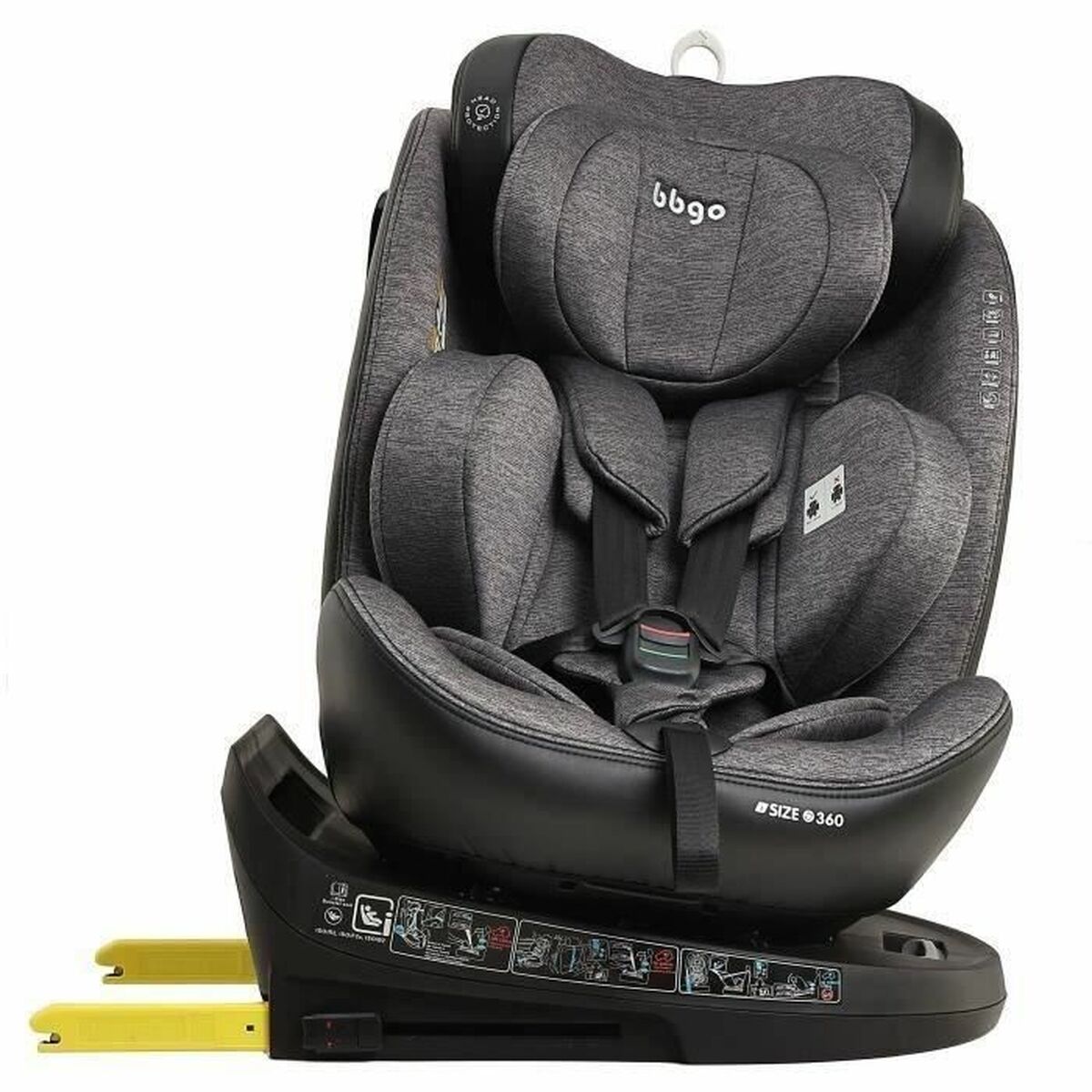 Image secondaire de Siège de Voiture BBGO Gris 0 (de 0 a 10 kilos) 0+ (de 0 a 13 kilos) I (9 - 18 kg) II (15-25 kg) III (22 - 36 kg) Enfant ECE R129