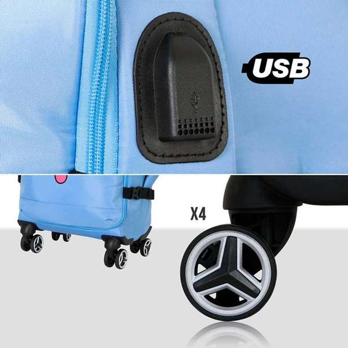 Cabin suitcase Lilo & Stitch Blue