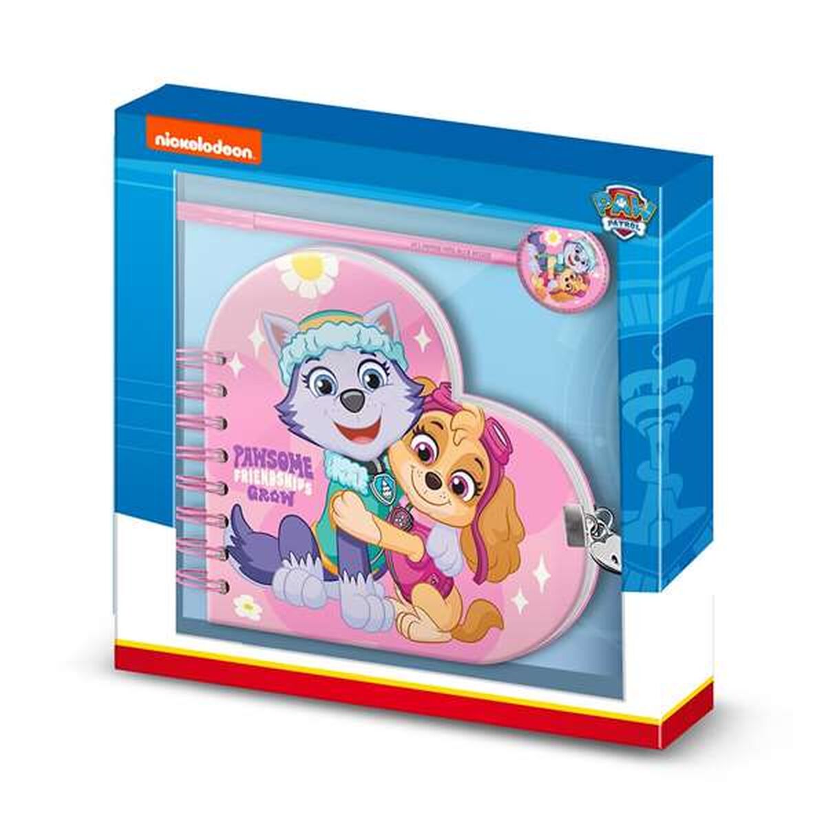 Spiraalnotitieblok met Pen The Paw Patrol Roze 160 Lakens 23 x 2,5 x 24 cm