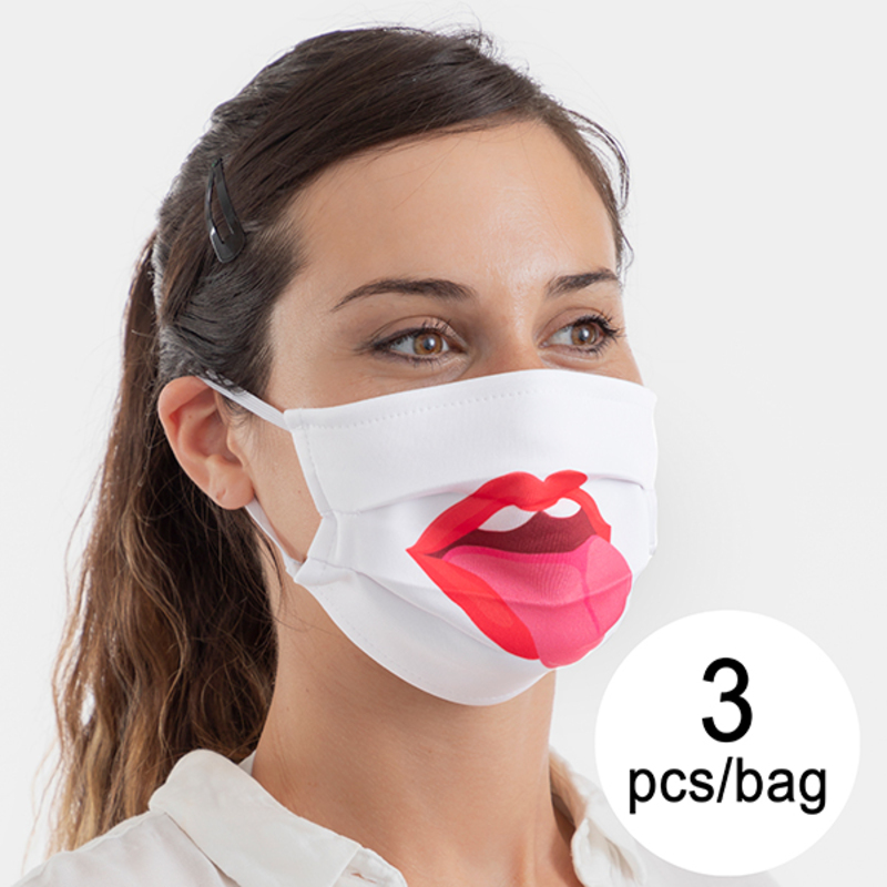 Hygienic Reusable Fabric Mask Tongue Luanvi Size M (pack of 3) 3 (M) (3 uds)