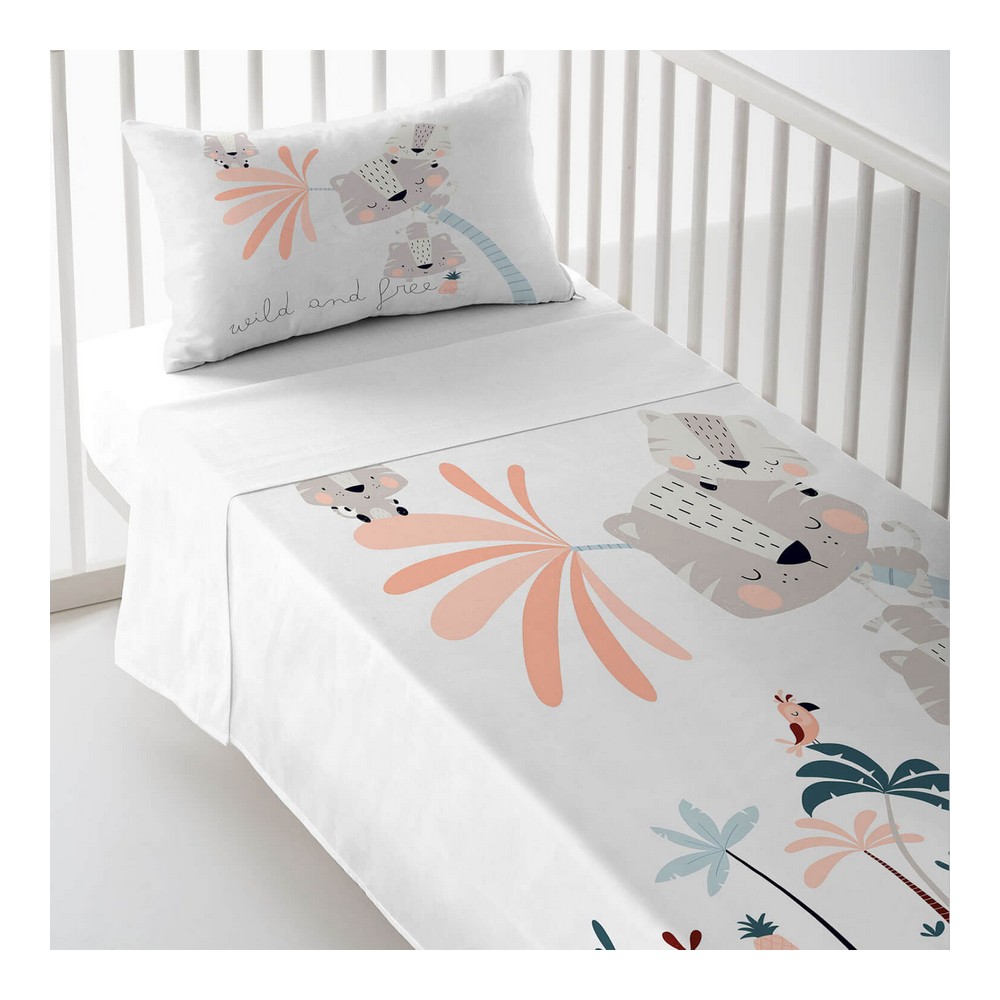 Cot Flat Sheet Cool Kids Wild And Free A (80cm cot)