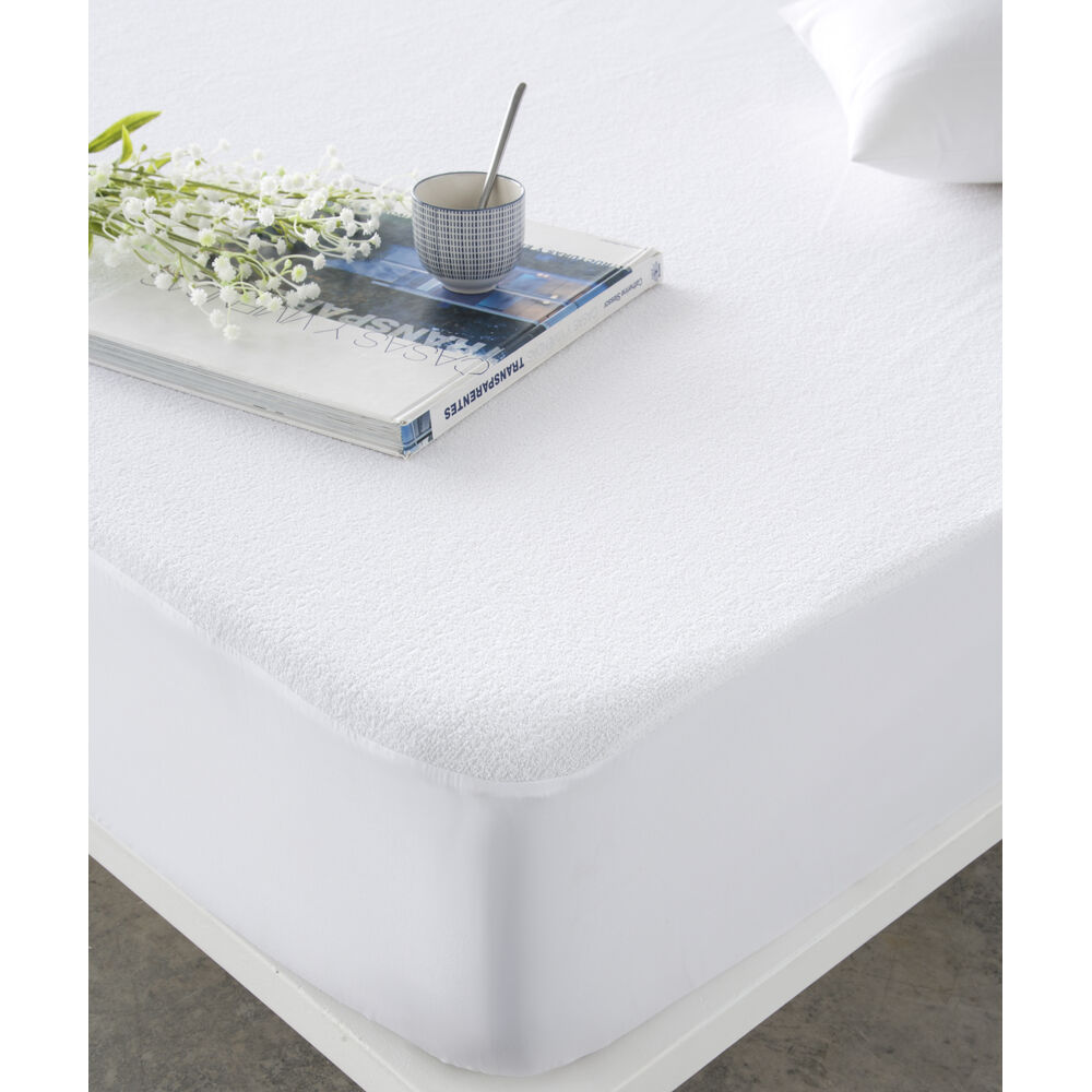 Mattress protector Naturals White Single (90 x 190/200 cm)