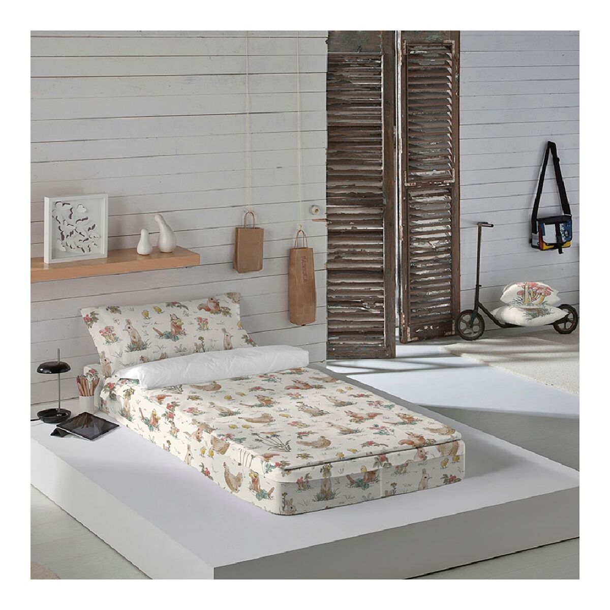 Vatteret sengetøj med lynlås Icehome Spring Field (Seng 90) (90 x 190/200 cm)