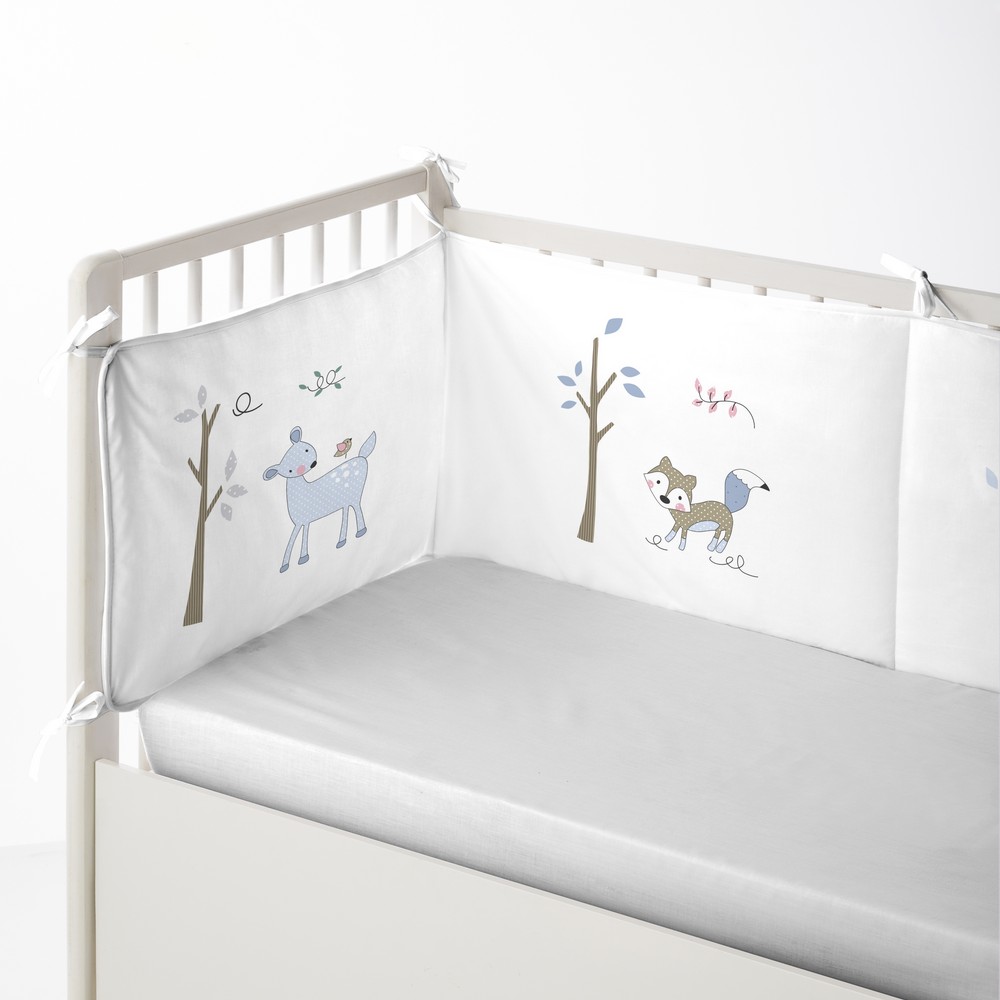 Cot protector Cool Kids Forest (60 x 60 x 60 + 40 cm)