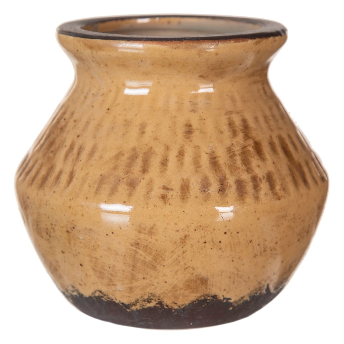 Vase Marron Céramique 15,5 x 15,5 x 15 cm