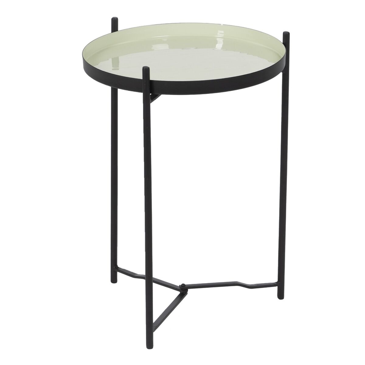 Table d'appoint 35,5 x 35,5 x 50,5 cm Noir Vert Fer