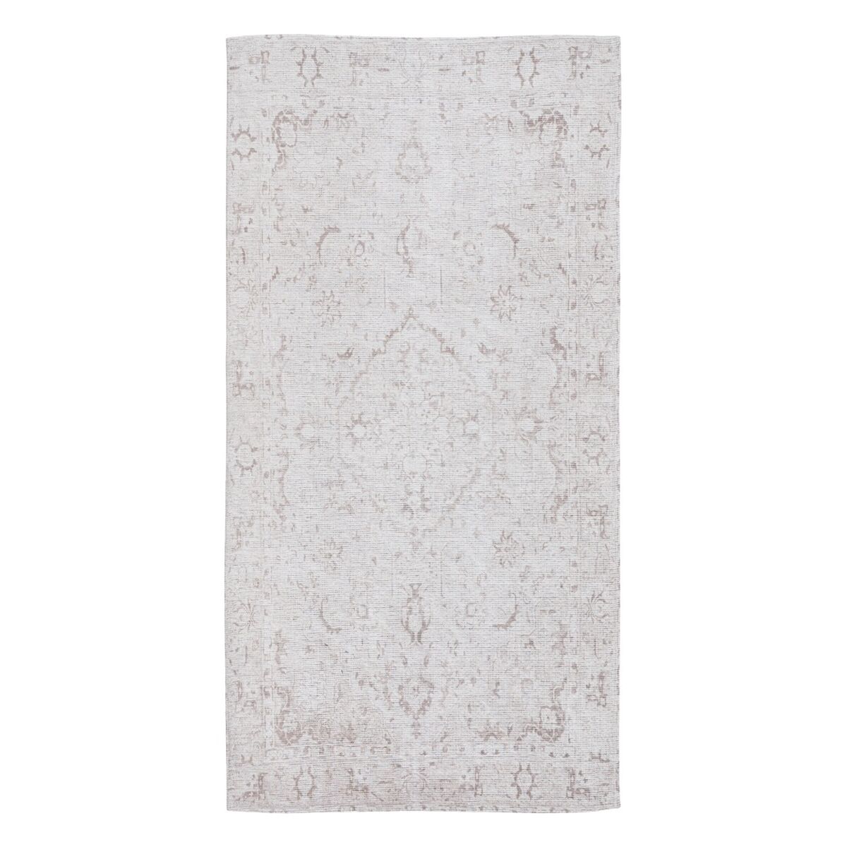 Tapis 80 x 150 cm Polyester Coton Taupe