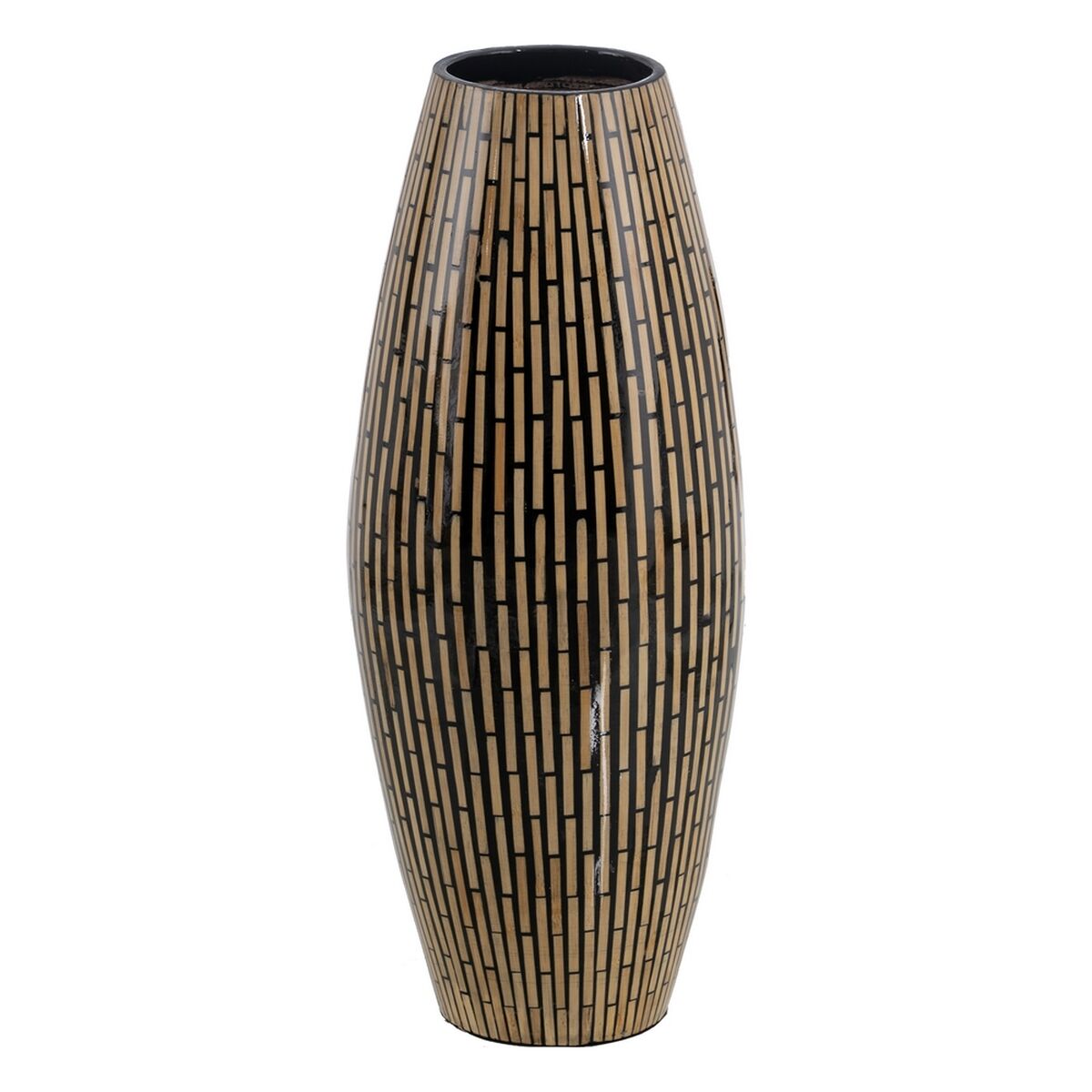 Vase Noir Beige 20 x 20 x 50 cm