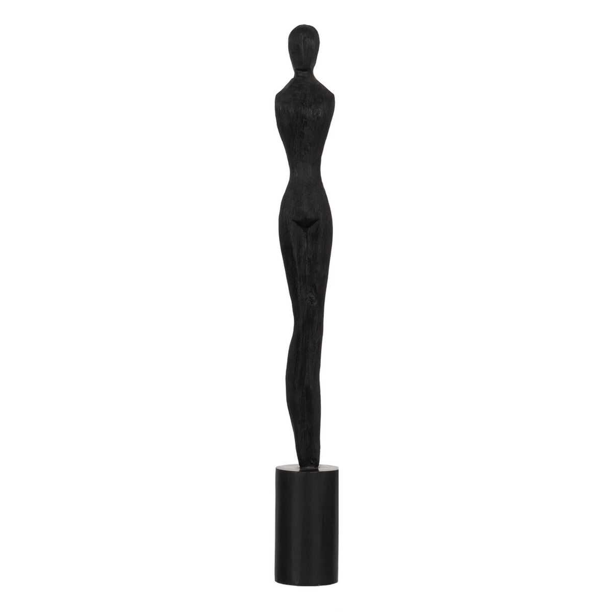 Figurine Décorative Noir Femme 9 x 9 x 77 cm