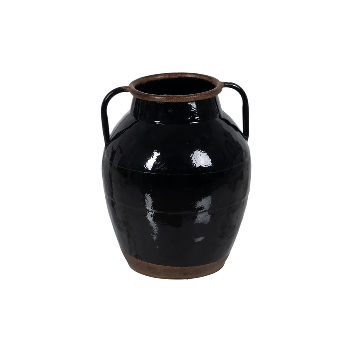 Vase Noir Fer 18,5 x 18,5 x 22 cm