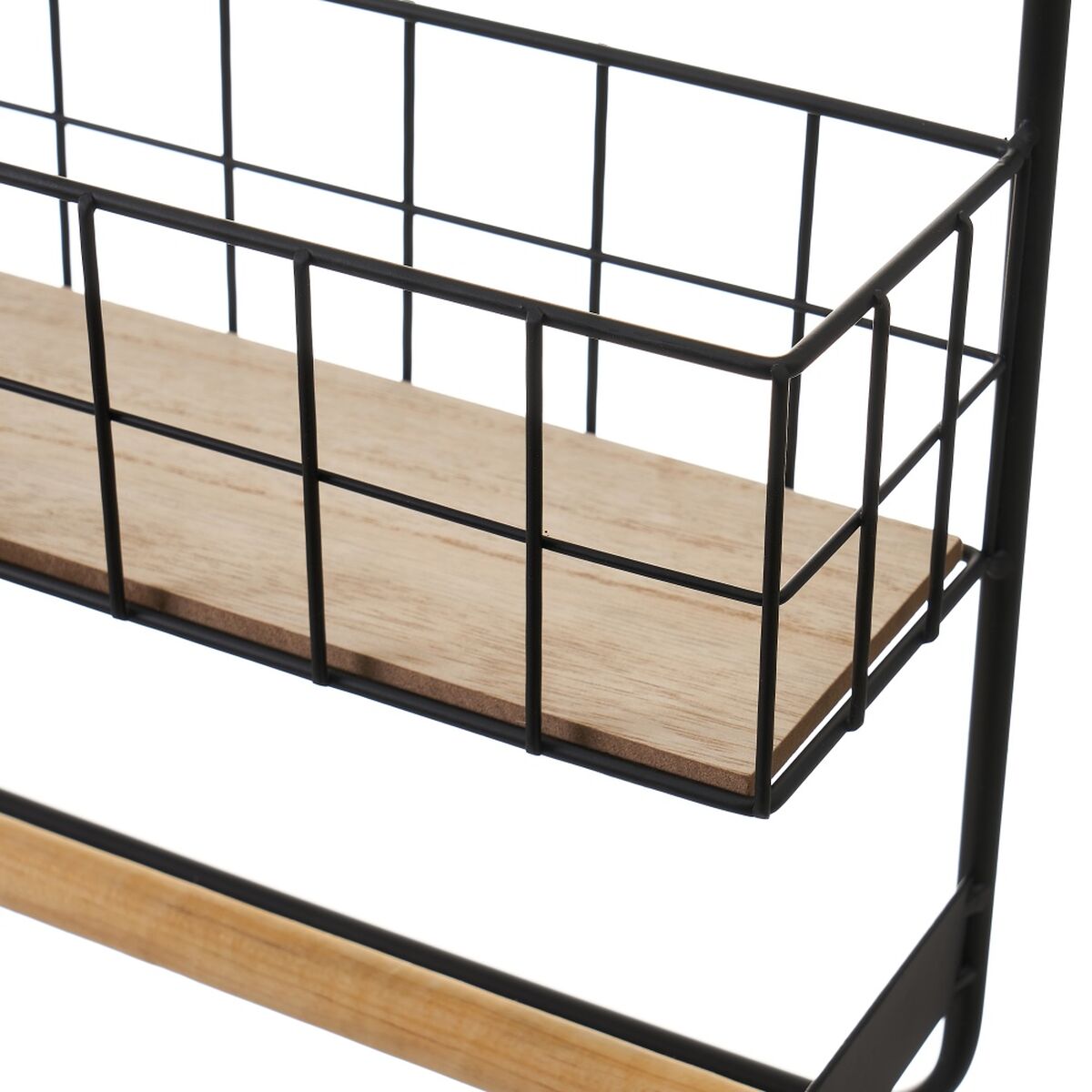 Kitchen Paper Holder Black Natural Iron 34 x 11 x 39 cm, view 2