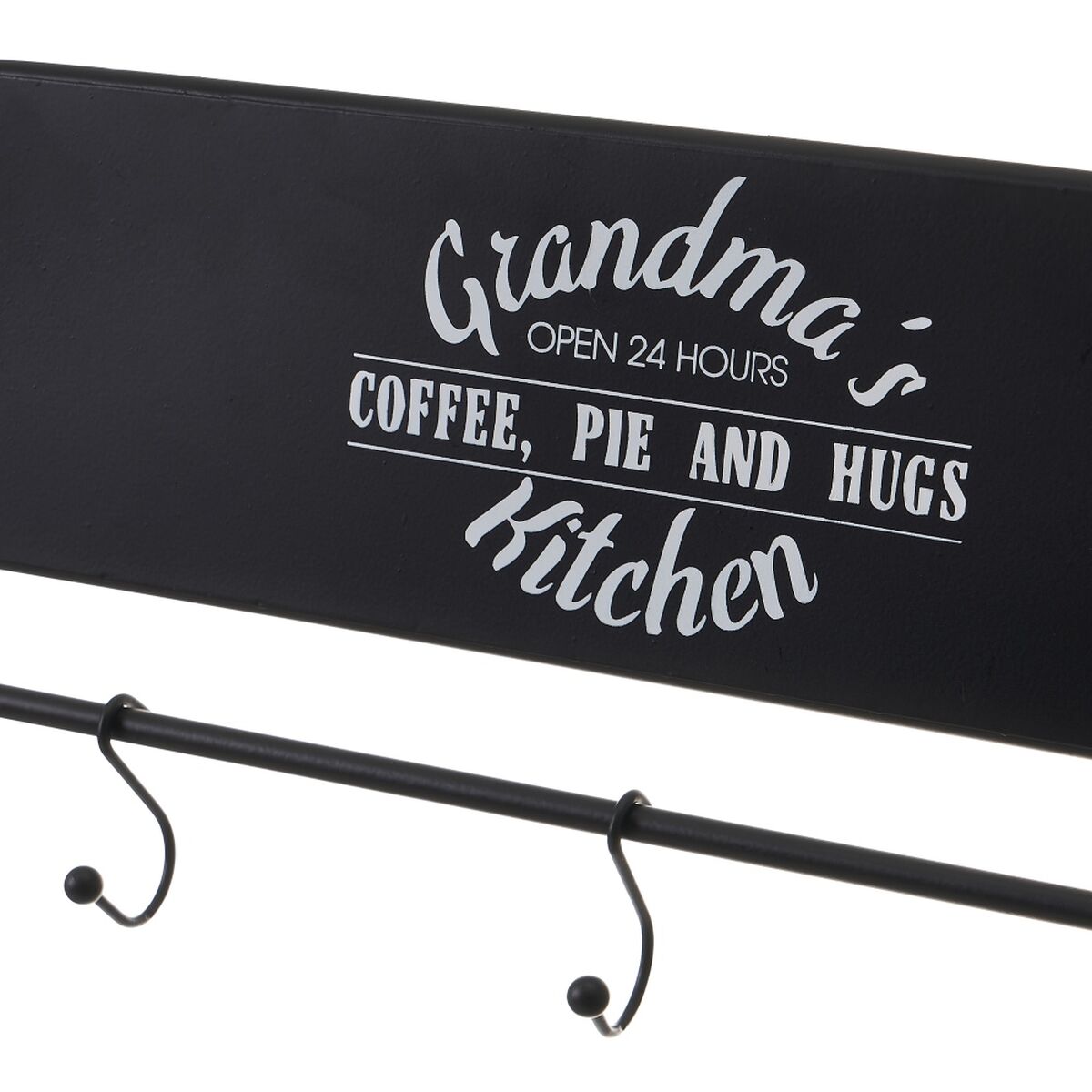 Kitchen Paper Holder Black Natural Iron 38 x 7,5 x 61 cm, view 2