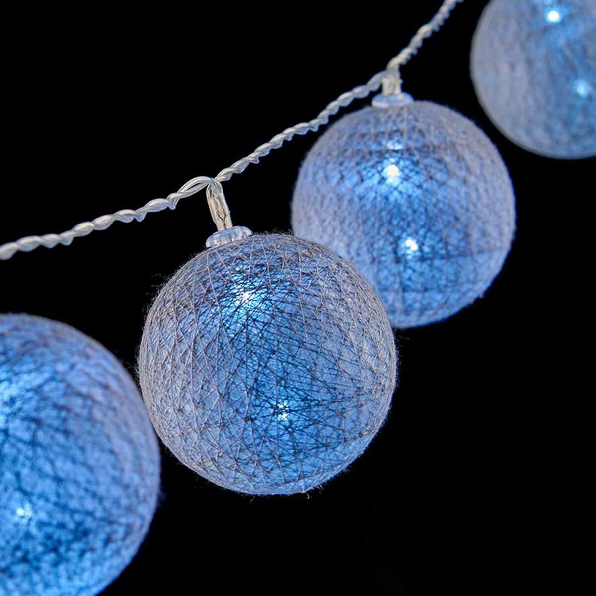 Guirlande de boules LED Ø 4 cm Gris (2 m)