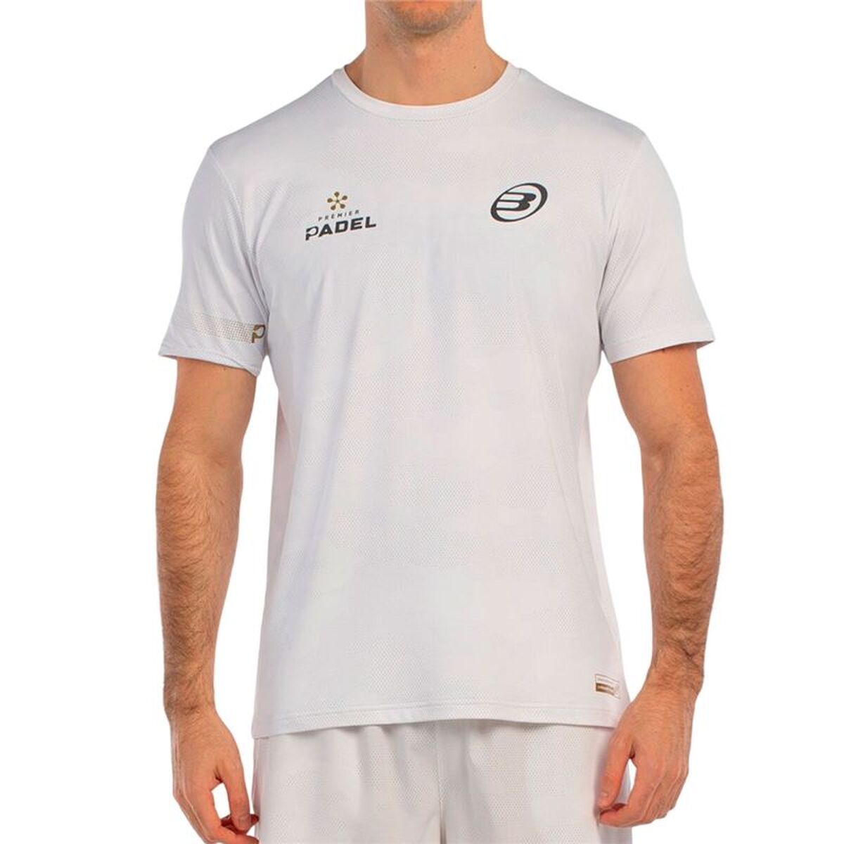 Heren-T-Shirt met Korte Mouwen Bullpadel Bizme 012 Wit Padel
