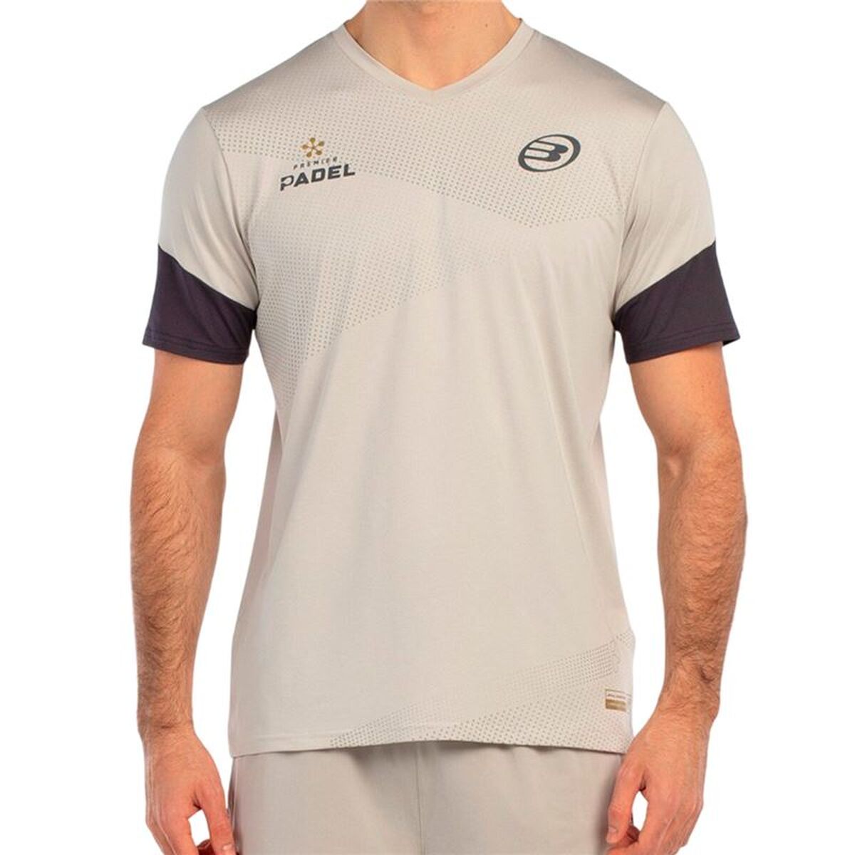 Heren-T-Shirt met Korte Mouwen Bullpadel Brial 126 Beige Padel