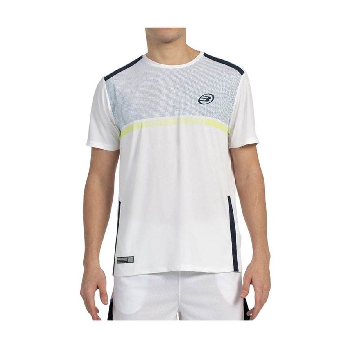 Heren-T-Shirt met Korte Mouwen Bullpadel Bilao Wit Padel