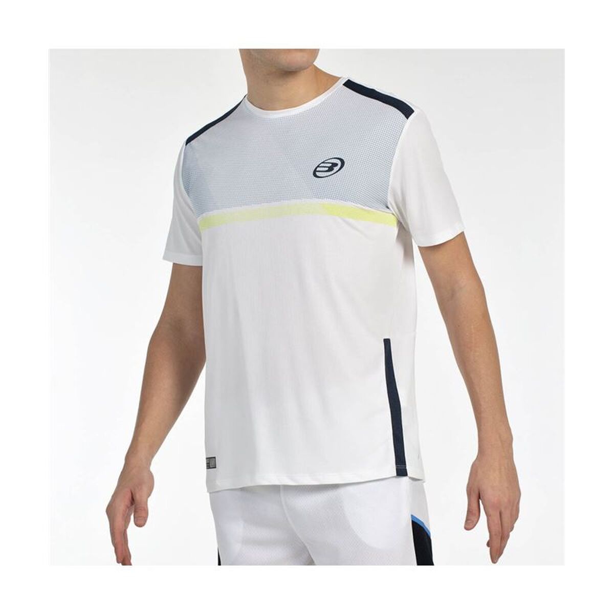 Heren-T-Shirt met Korte Mouwen Bullpadel Bilao Wit Padel