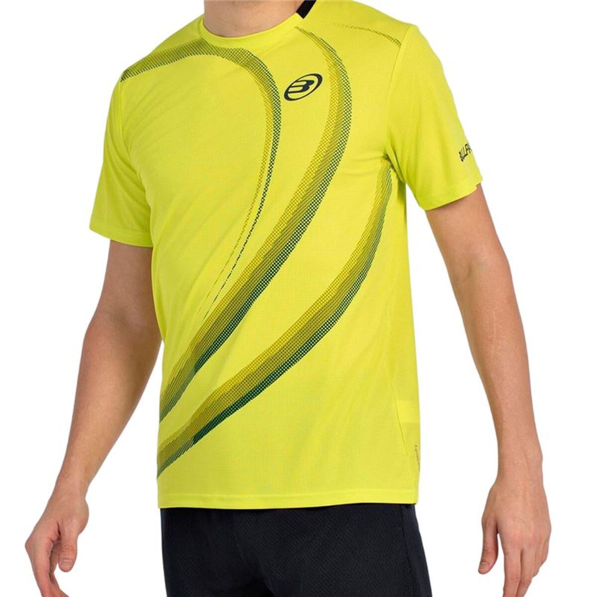 Heren-T-Shirt met Korte Mouwen Bullpadel Beque Geel Padel