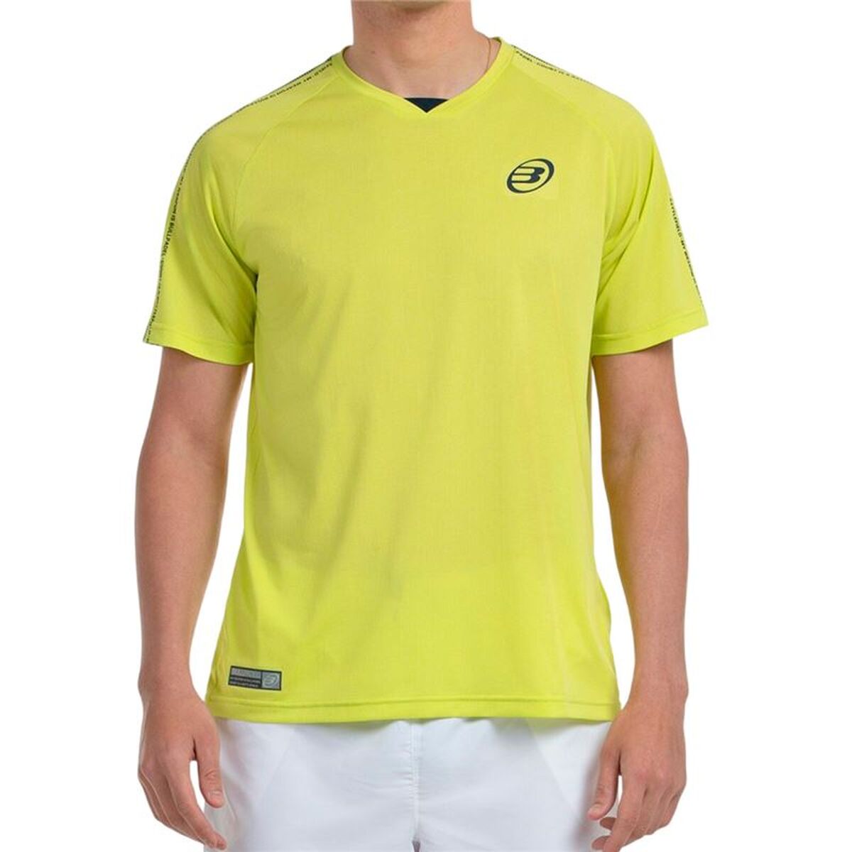 Heren-T-Shirt met Korte Mouwen Bullpadel Badan Geel Padel