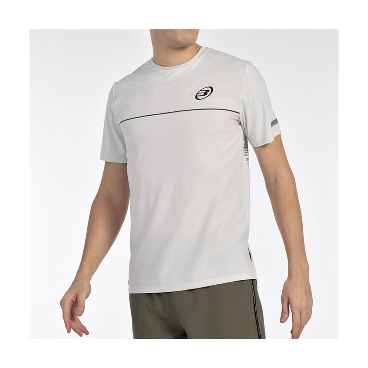 Heren-T-Shirt met Korte Mouwen Bullpadel Monda Wit Padel