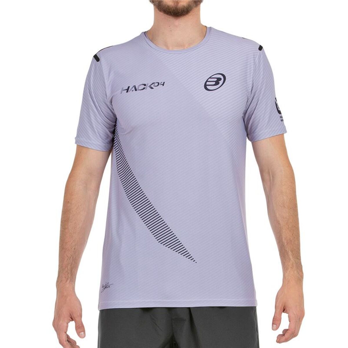Heren-T-Shirt met Korte Mouwen Bullpadel Paquito 25V Lavendel Padel