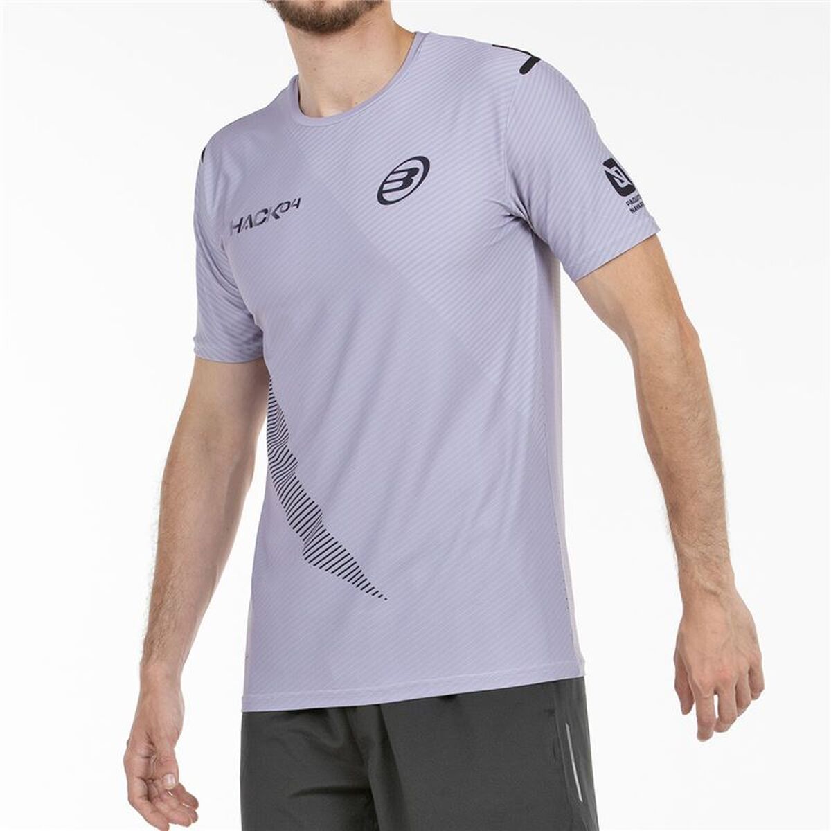 Heren-T-Shirt met Korte Mouwen Bullpadel Paquito 25V Lavendel Padel