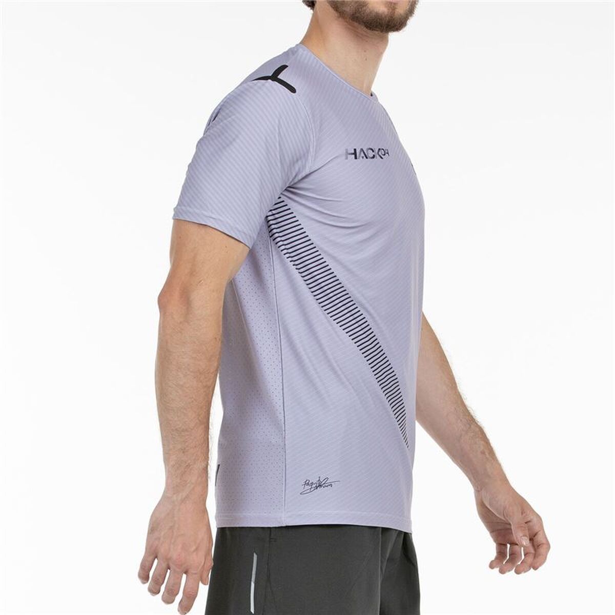 Heren-T-Shirt met Korte Mouwen Bullpadel Paquito 25V Lavendel Padel