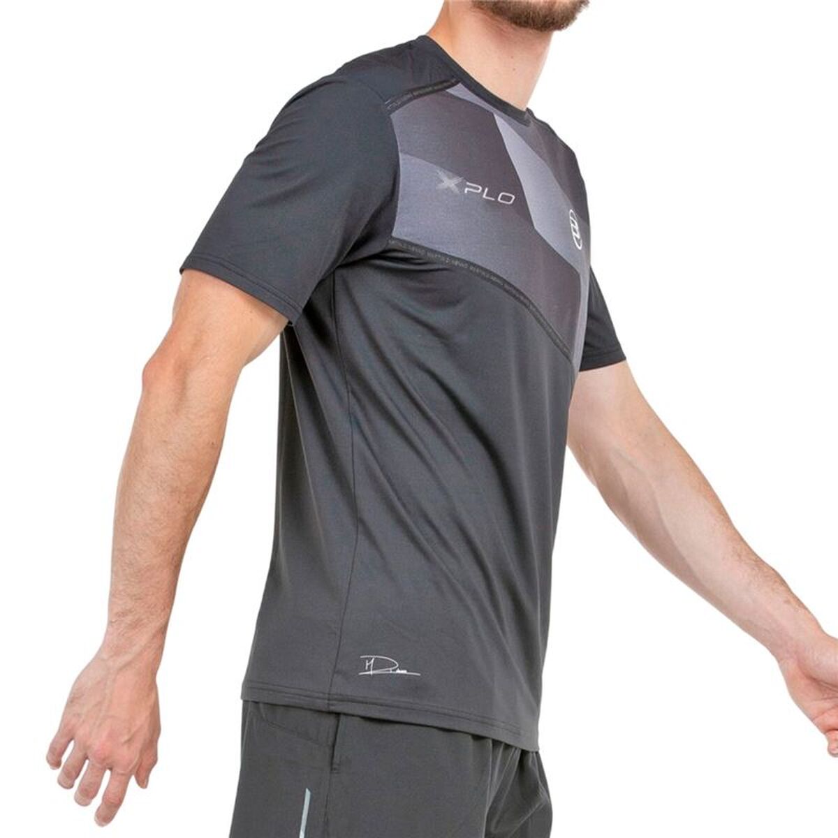 Heren-T-Shirt met Korte Mouwen Bullpadel Dinneno 25V Lichtgrijs Padel