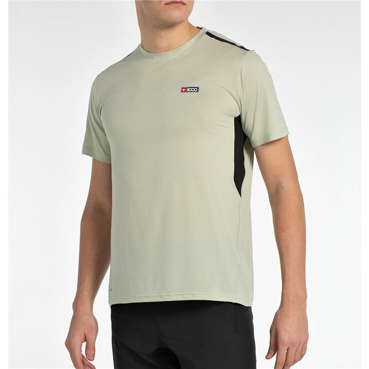 Short-sleeve Sports T-shirt +8000 Turqui Light grey