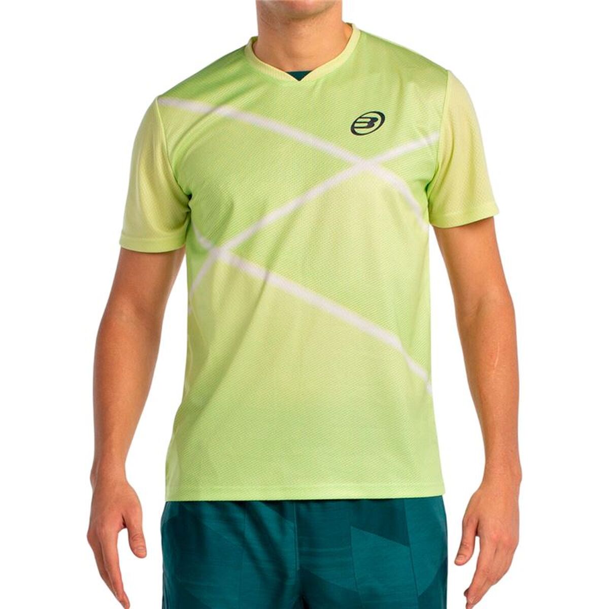 Heren-T-Shirt met Korte Mouwen Bullpadel Ladra 059 Geel Padel