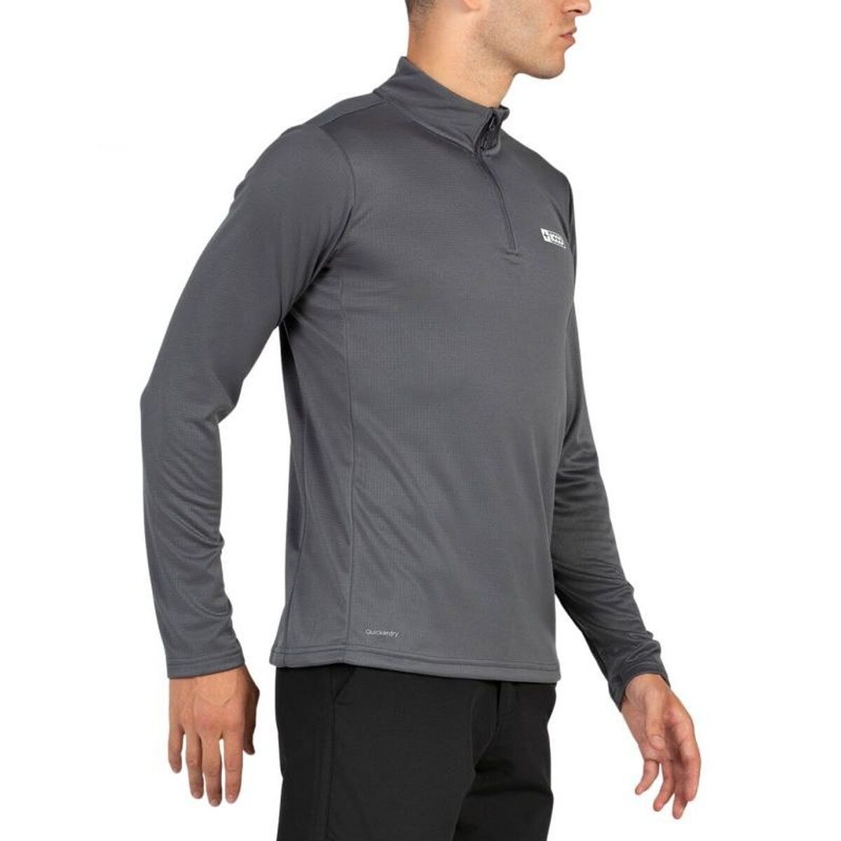Heren-T-Shirt met Lange Mouwen +8000 Portu Lichtgrijs