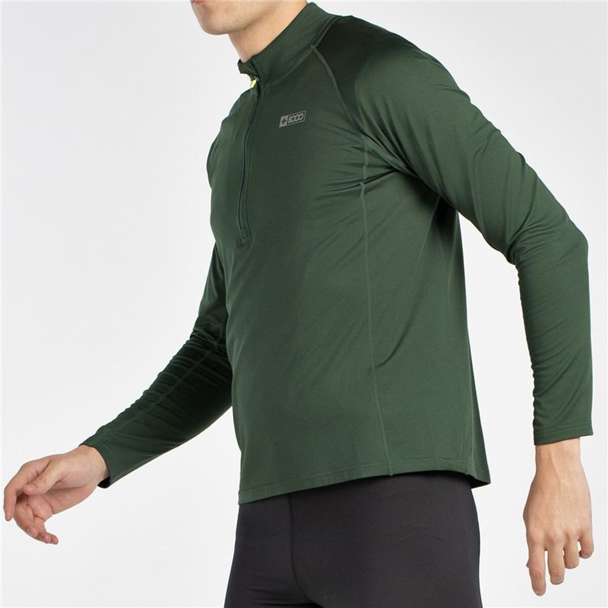 Heren-T-Shirt met Lange Mouwen +8000 Truco Olijf