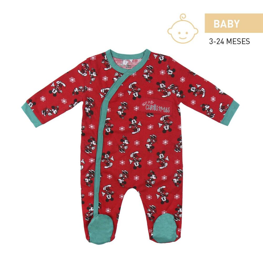 Baby's Long-sleeved Romper Suit Mickey Mouse Red