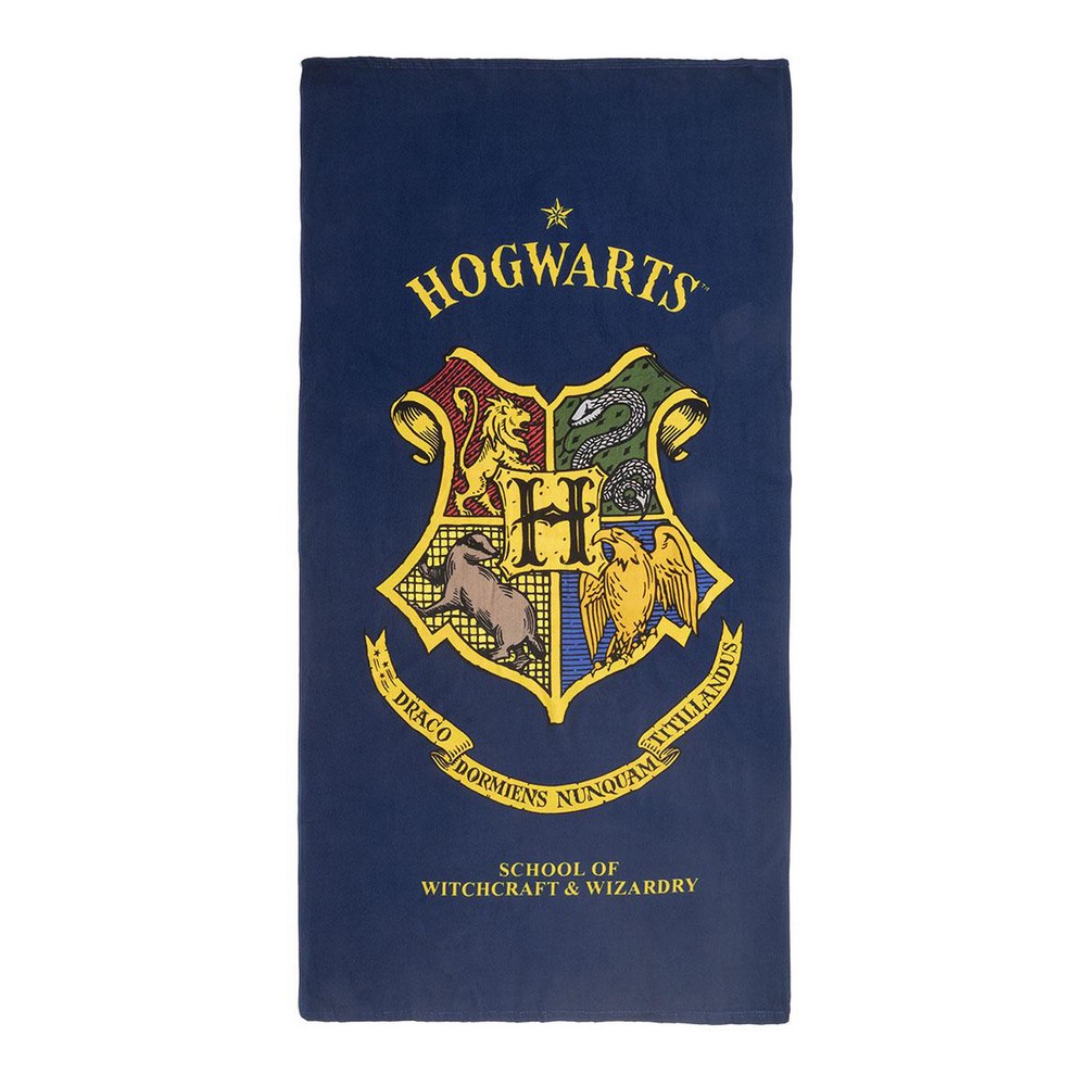 Serviette de plage Harry Potter Bleu foncé (90 x 180 cm)
