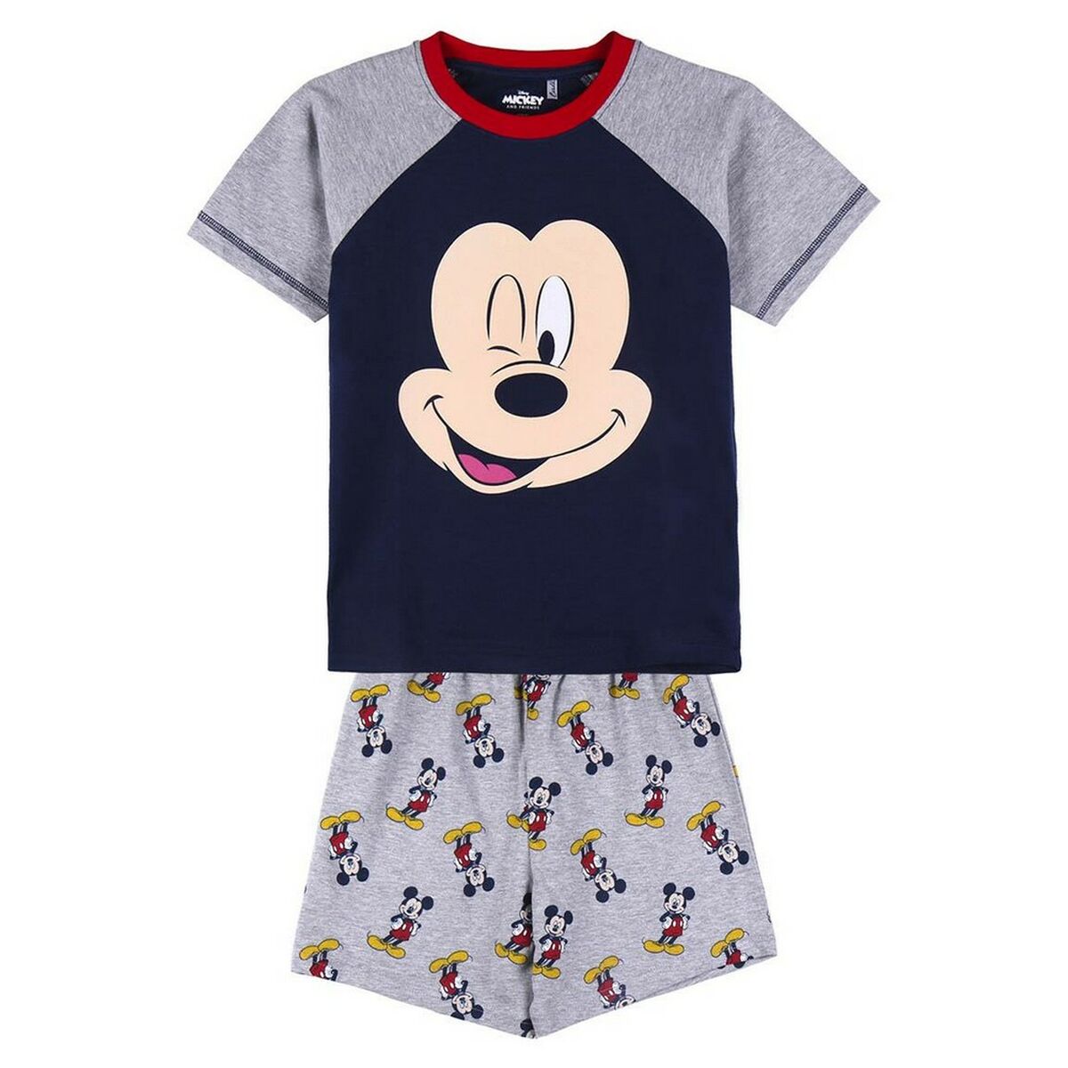 Pyjama D'Été Mickey Mouse Gris