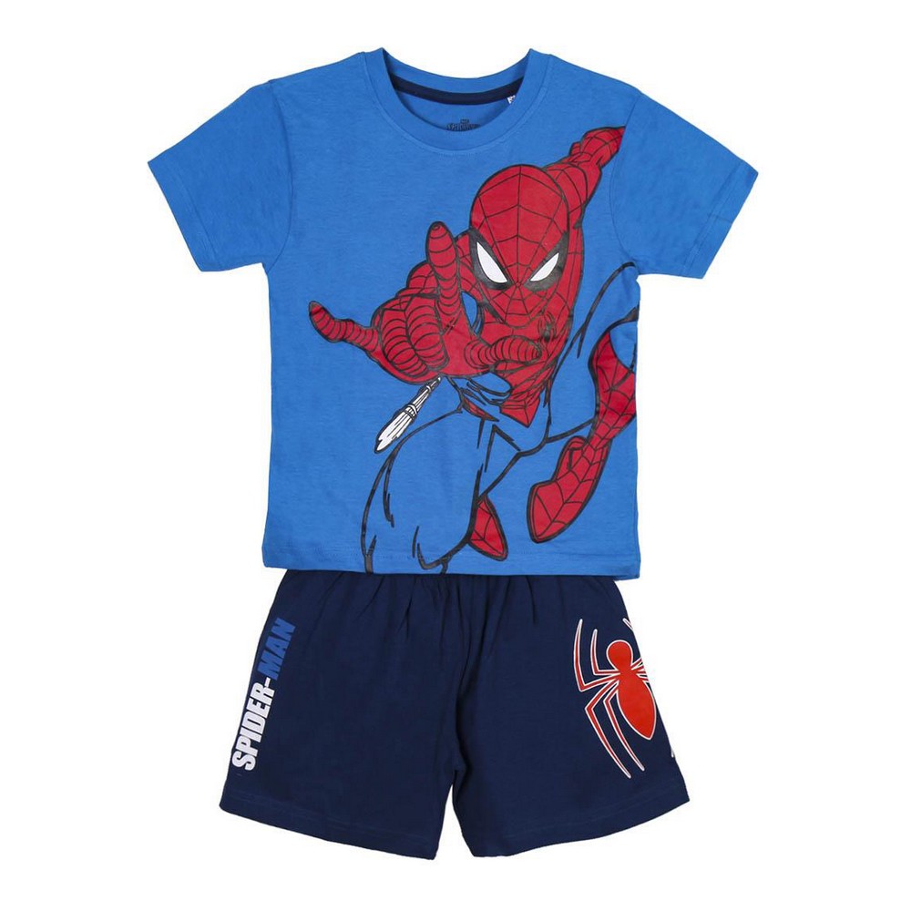 Pijama de Verano Spiderman Azul