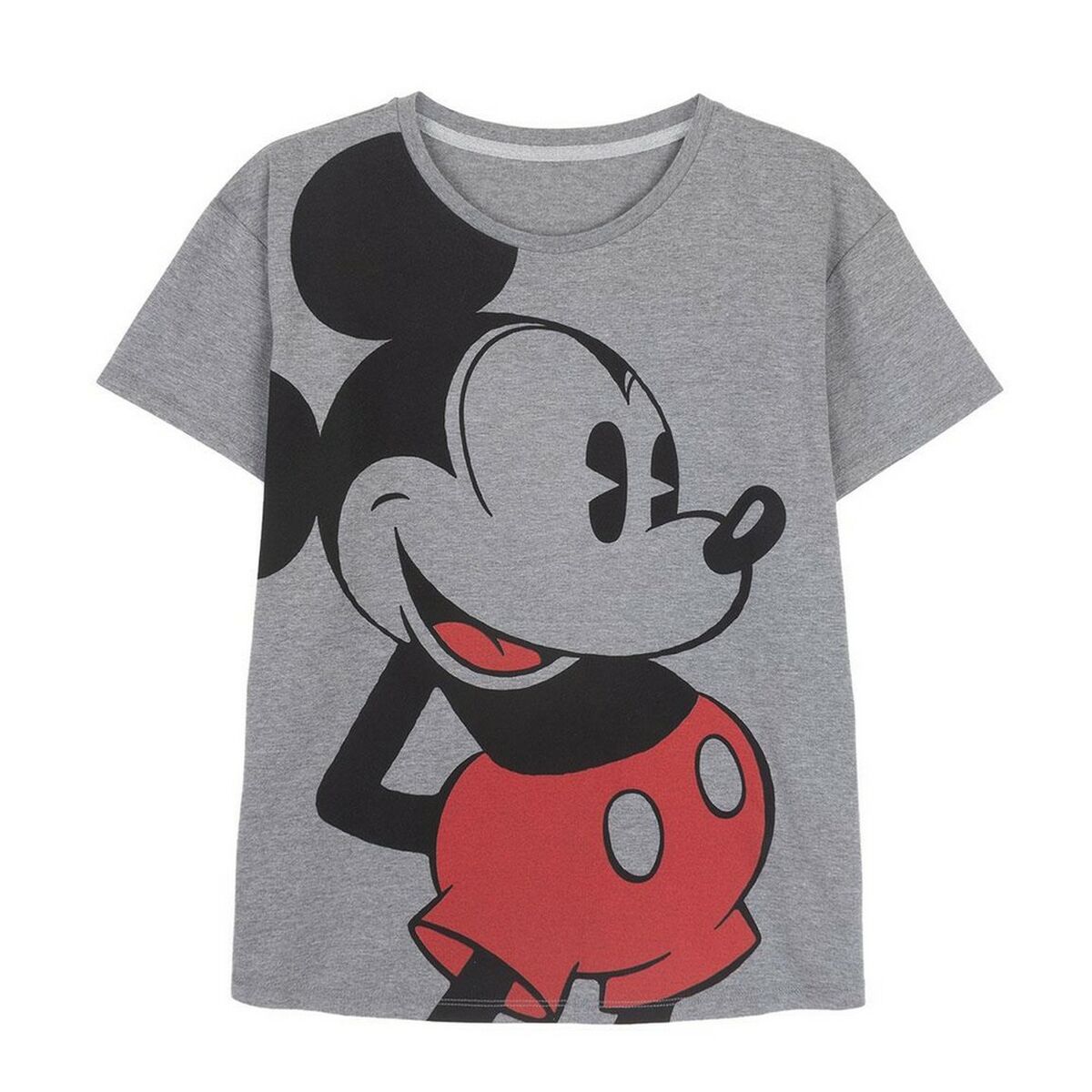 T-shirt à manches courtes femme Mickey Mouse Gris
