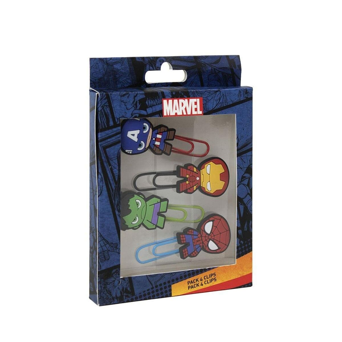 Clips Marvel 4 Units Rubber Plastic
